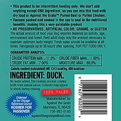 Against the Grain Nothing Else! Duck Recipe Limited Ingredient Diet Wet Dog Food, 11-oz can, case of 12 slide 2 of 4