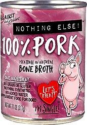 Against the Grain Nothing Else! Pork Recipe Limited Ingredient Diet Wet Dog Food, 11-oz can, case of 12