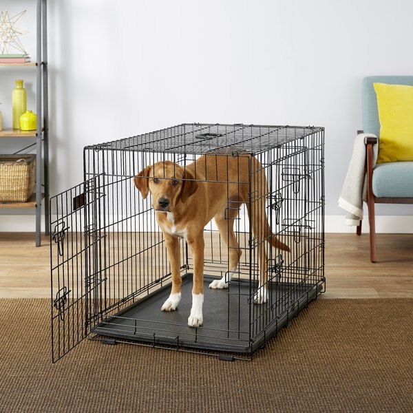 ELITEFIELD 3Door Collapsible Wire Dog Crate with Divider, 36 inch