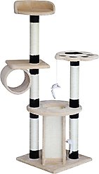 EliteField 52-in Faux Fur Cat Tree, Beige