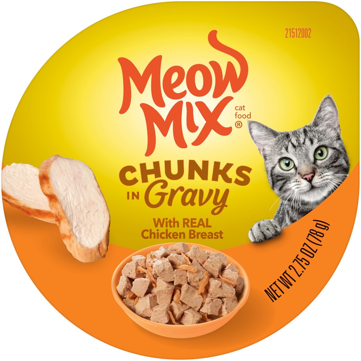 Meow Mix Chunks in Gravy with Real Chicken Breast Wet Cat Food