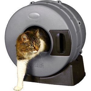 Litter Spinner Cat Litter Box for Small Cats, Recycled Gray