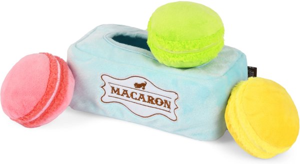 P.L.A.Y. Pet Lifestyle and You Pup Cup Cafe Mutt-a-rons Squeaky Plush Dog Toy, Small