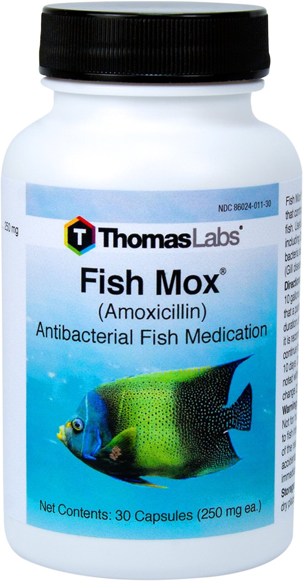 THOMAS LABS Fish Mox Amoxicillin Antibacterial Fish Medication, 250 mg