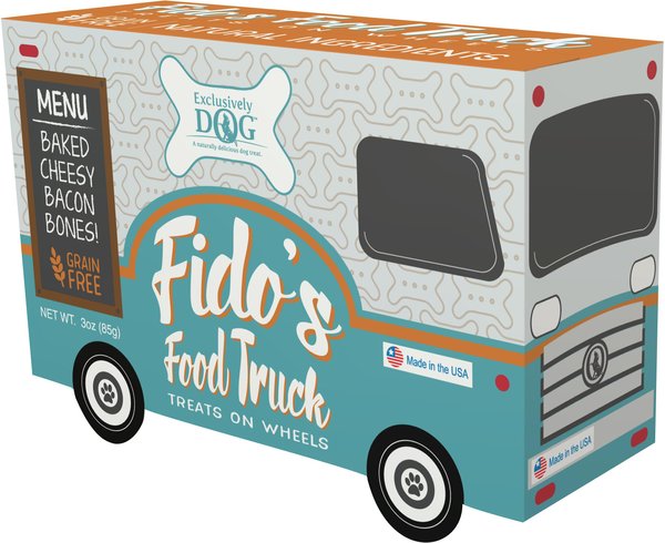 Exclusively Dog Mini Fido's Food Truck Grain-Free Dog Treats, 3-oz bag slide 1 of 8