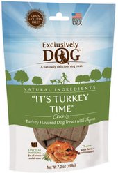 Exclusively Dog It's Turkey Time Grain-Free Dog Treats, 7-oz bag