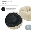 Sam's Pets Chloe Cuddler Bolster Dog & Cat Bed, Beige, Medium