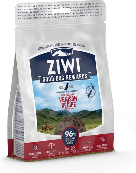 ZIWI Good Dog Rewards Air-Dried Venison Dog Treats, 3-oz bag slide 1 of 5