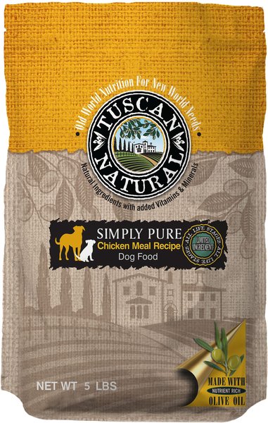 Tuscan Natural Simply Pure Chicken Meal Dry Limited Ingredient Dog Food, 5-lb bag slide 1 of 9