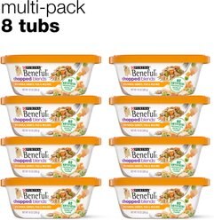 Purina Beneful Chopped Blends with Chicken, Carrots, Peas & Wild Rice Wet Dog Food, 10-oz container, case of 8 slide 2 of 9