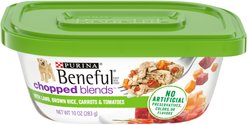 Purina Beneful Chopped Blends with Lamb, Brown Rice, Carrots &Tomatoes Wet Dog Food, 10-oz container, case of 8