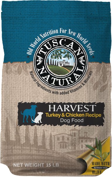 TUSCAN NATURAL Harvest Turkey Chicken Dry Dog Food 15 lb bag