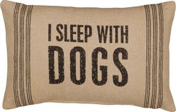 Primitives By Kathy "I Sleep with Dogs" Pillow, Stripes