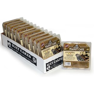 Heath Peanut Premium Suet Cake Wild Bird Food, 11-oz tray, case of 12