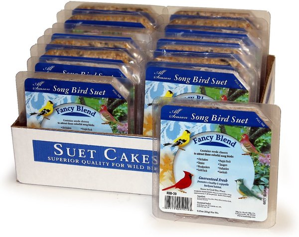Heath Fancy Blend Songbird Suet Cake Wild Bird Food, 9.25-oz, case of 16 slide 1 of 6