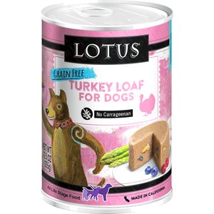 Lotus Turkey Loaf Grain-Free Canned Dog Food, 12.5-oz, case of 12
