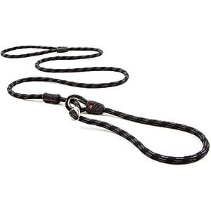 EzyDog Luca All-In-One Dog Slip Collar & Leash, Black, Standard