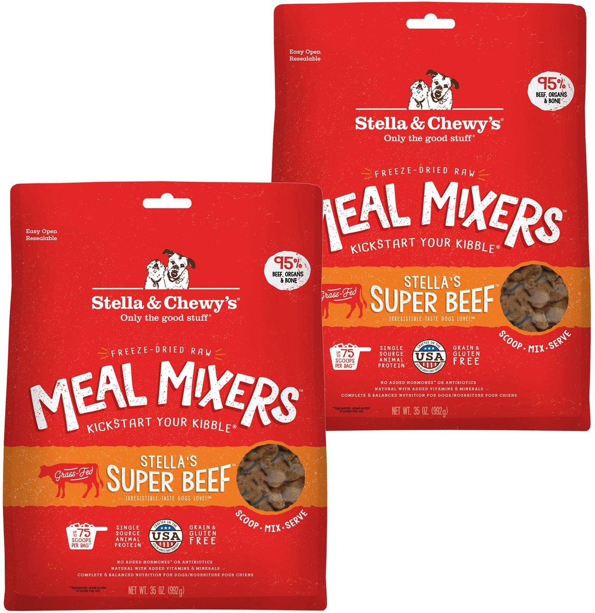 Stella & Chewy's Stella's Super Beef Meal Mixers Freeze-Dried Raw Dog Food Topper