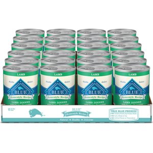 Blue Buffalo Homestyle Recipe Lamb Dinner with Garden Vegetables Canned Dog Food, 12.5-oz can, case of 24