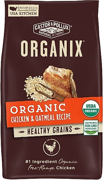Castor & Pollux ORGANIX Organic Chicken & Oatmeal Recipe Dry Dog Food, 18-lb bag slide 1 of 9