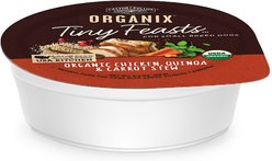 Castor & Pollux Organix Tiny Feasts Organic Chicken, Quinoa & Carrot Stew Dog Food Trays, 3.5-oz, case of 12 slide 2 of 2