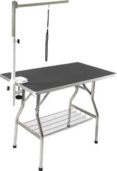 Flying Pig Grooming Heavy Duty Dog & Cat Grooming Table with Arm, Small, Black