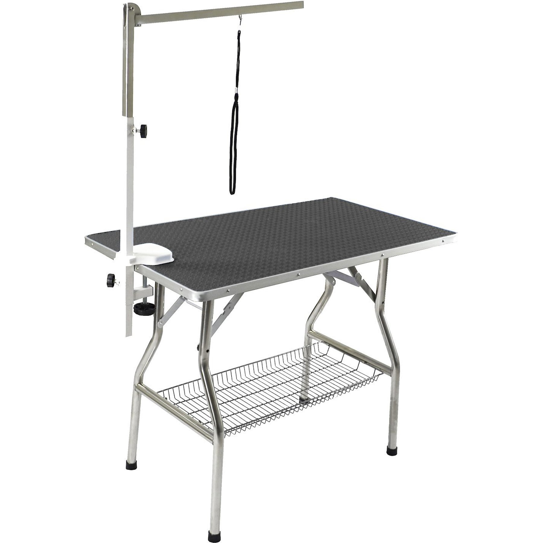 Flying Pig Grooming Flying Pig Grooming Heavy Duty Dog & Cat Grooming Table with Arm, Small, Black