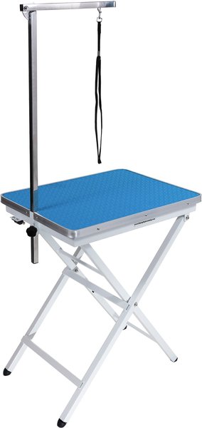 Flying Pig Grooming Mini Portable Dog & Cat Grooming Table with Arm, Blue slide 1 of 4