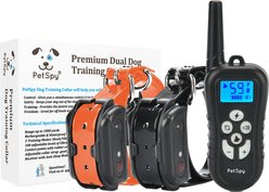 PetSpy M919 Premium 1/2 Mile Range Remote Dog Training Collar, 2 collars