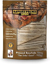 Savory Prime White Rawhide Twists Dog Treats, 5-in, 100 count slide 1 of 4