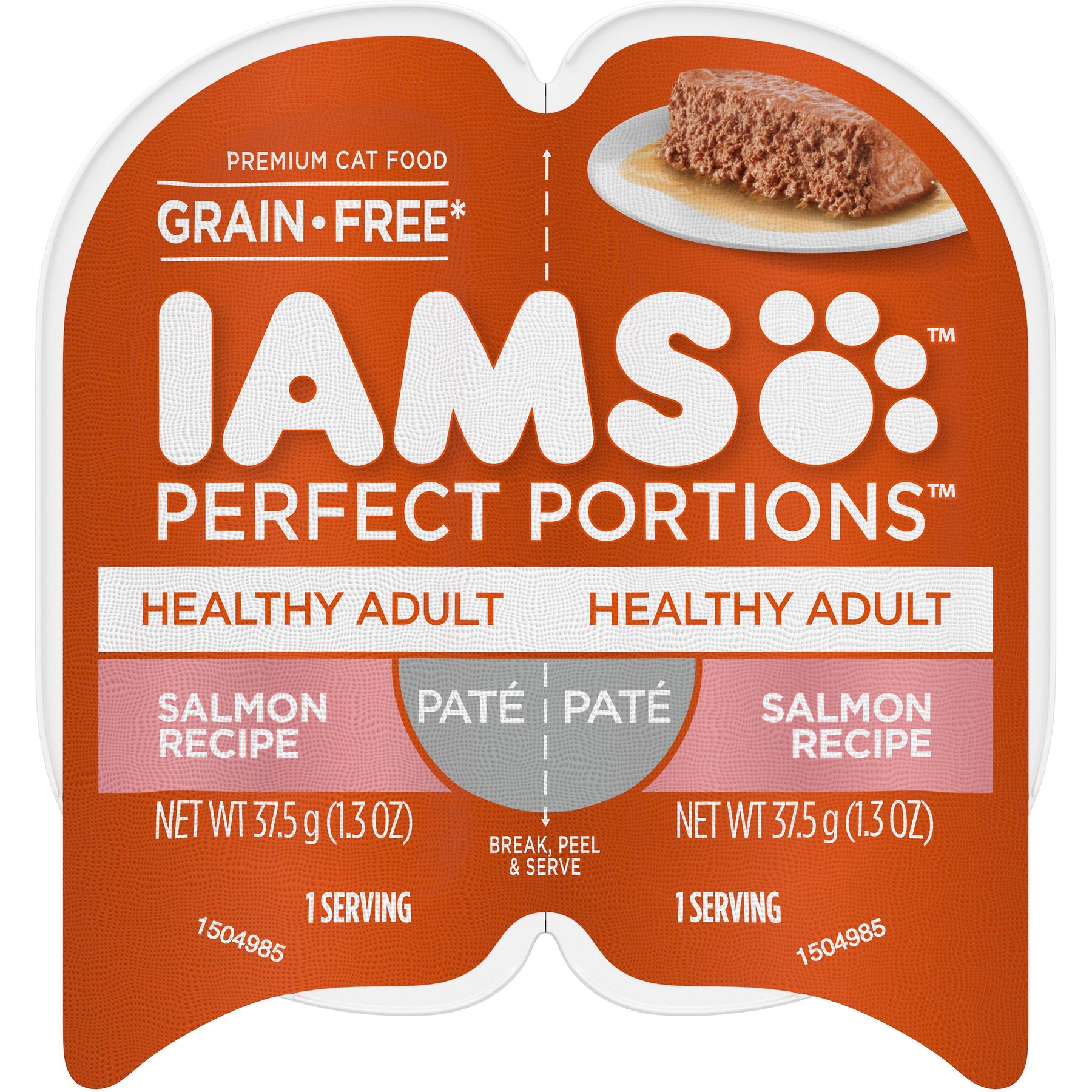 IAMS Perfect Portions Healthy Adult Salmon Recipe Pate Grain Free