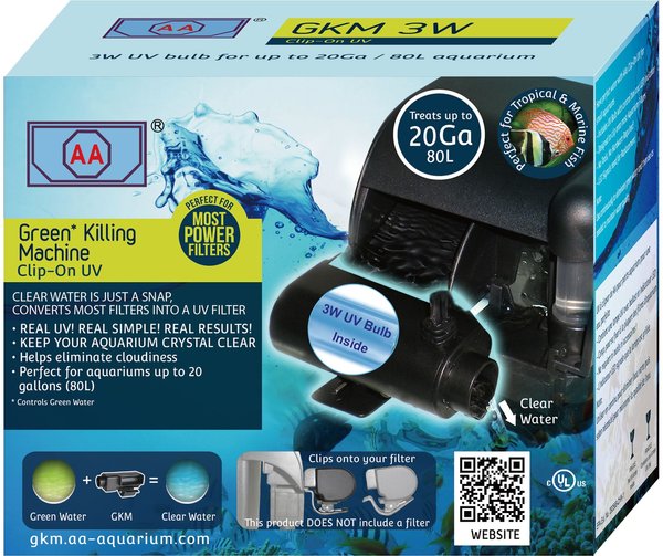 AA Aquarium Green Killing Machine Clip-On UV System, 3-watt slide 1 of 4