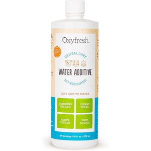 Oxyfresh Premium Cat & Dog Dental Water Additive: Best Way to Eliminate Bad Dog Breath & Cat Bad Breath, 16-oz bottle