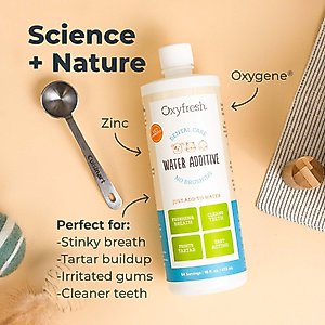 Oxyfresh Premium Pet Care Solution Cat & Dog Dental Water Additive, 16-oz bottle
