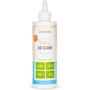 Oxyfresh Advanced Sensitive & Sting Free Cat & Dog Ear Cleaning Solution, 8-oz bottle