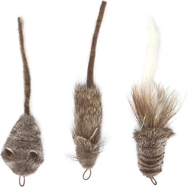 Coolcybercats Deer Hair Rat Pack Replacement Cat Toy, 3 Count - Chewy.com