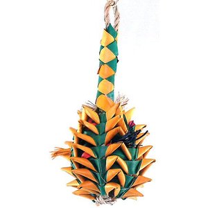 Planet Pleasures Pineapple Foraging Bird Toy, Small, Color Varies