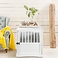 Casual Home End Table Dog Crate, Medium/Large, White