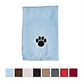 Bone Dry Embroidered Paw Print Microfiber Bath Towel, Blue