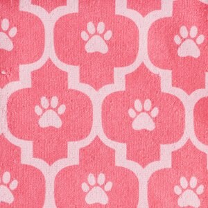 Bone Dry Printed Moroccan Microfiber Dog & Cat Bath Towel, Pink