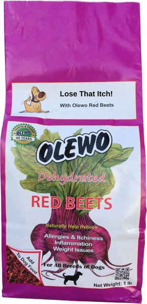 Olewo Itch & Allergy Relief Dehydrated Red Beets Healthy Weight Dog Food Topper, 1-lb bag slide 1 of 9