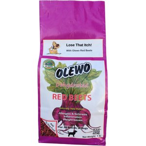 Olewo Itch & Allergy Relief Dehydrated Red Beets Healthy Weight Dog Food Topper, 1-lb bag