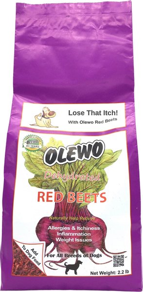 Olewo Itch & Allergy Relief Dehydrated Red Beets Healthy Weight Dog Food Topper, 2.2-lb bag slide 1 of 9
