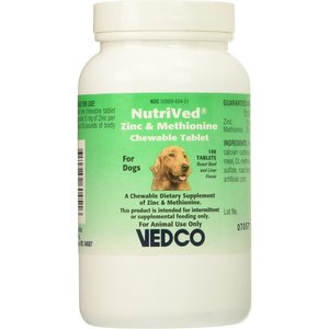 VEDCO NutriVed Zinpro Dietary Chewable Dog Supplement, 100 count