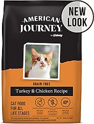 American Journey Turkey & Chicken Recipe Grain-Free Dry Cat Food, 12-lb bag