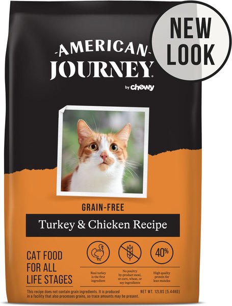American Journey Turkey & Chicken Recipe Grain-Free Dry Cat Food, 12-lb bag slide 1 of 10