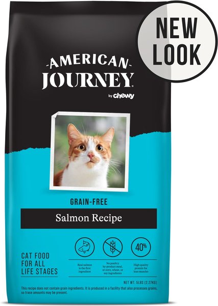 American Journey Salmon Recipe Grain-Free Dry Cat Food, 5-lb bag slide 1 of 9