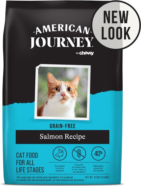 American Journey Salmon Recipe Grain-Free Dry Cat Food, 12-lb bag slide 1 of 9