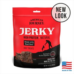 American Journey Beef Jerky Grain-Free Dog Treats, 6.5-oz bag