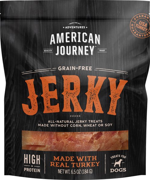 American Journey Turkey Jerky Grain-Free Dog Treats, 6.5-oz bag slide 1 of 7
